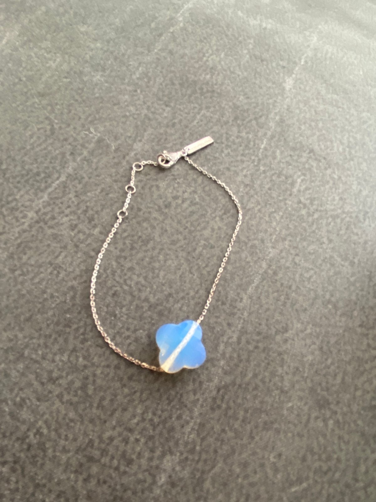 Morganne Bello 925 zilveren armband opaliet -klaver, Ophalen of Verzenden, Zo goed als nieuw, Zilver