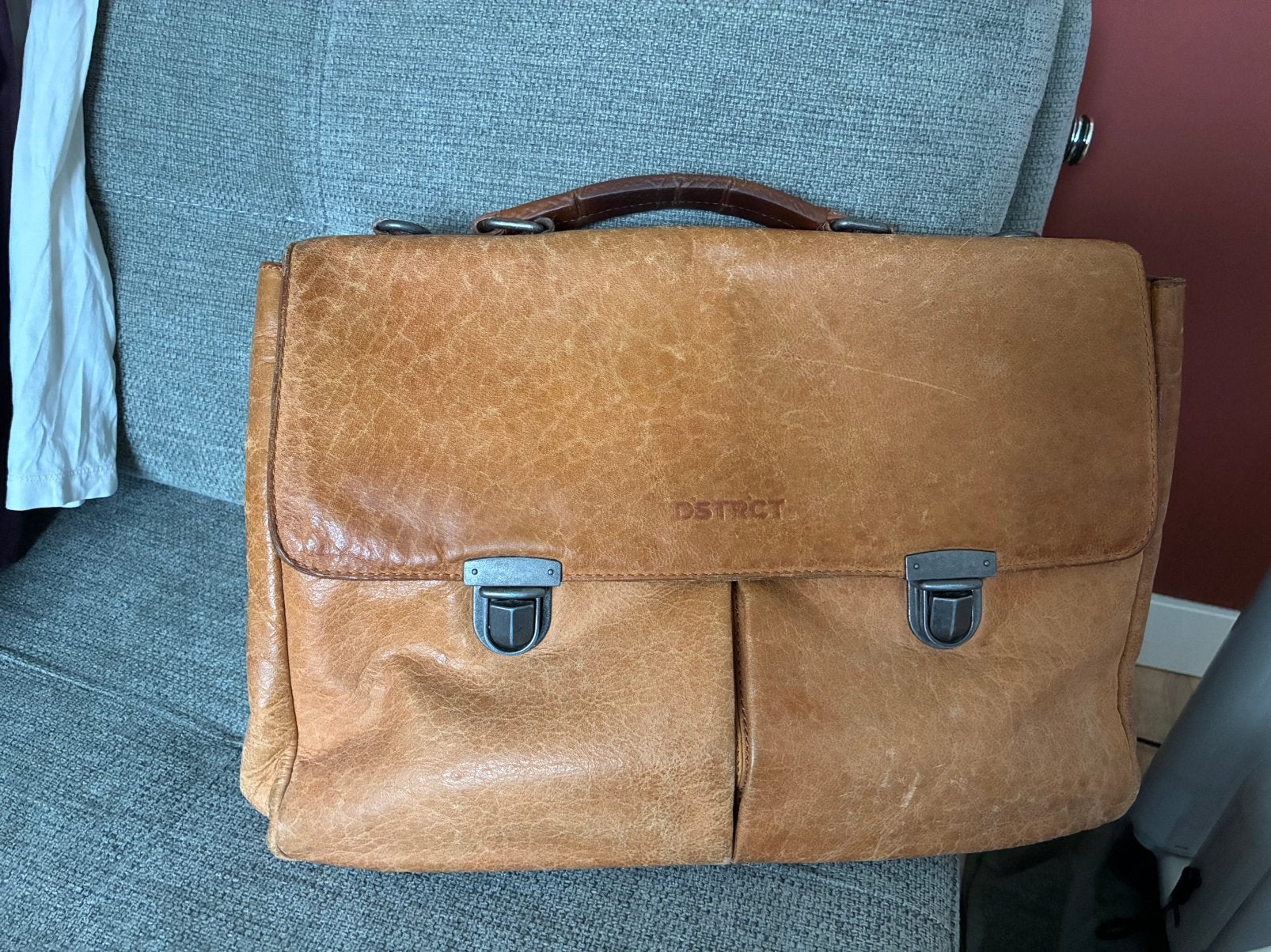 Akte tas heren DSTRCT Wall Street Workingbag 15” cognac, Sieraden, Tassen en Uiterlijk, Ophalen of Verzenden, Zo goed als nieuw