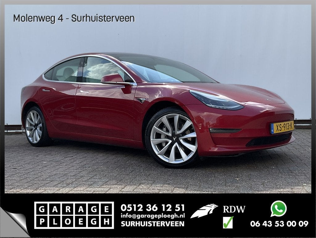 Tesla Model 3 351pk Long Range AWD 75 kWh Incl.BTW Panorama, Auto's, Automaat, Stoelverwarming, Origineel Nederlands, Vierwielaandrijving