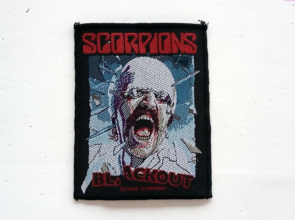 Scorpions vrij mooie blackout patch s274 rock, Ophalen of Verzenden, Nieuw, Kleding