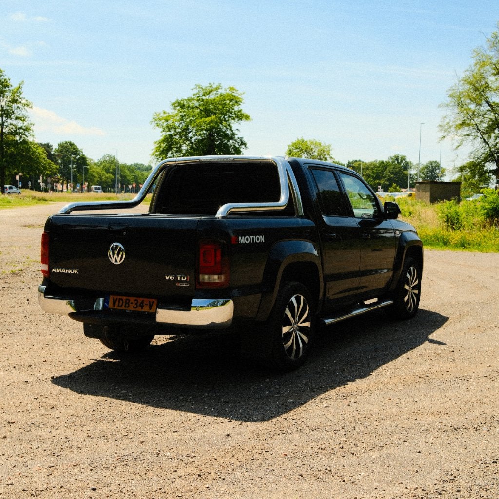 Volkswagen Amarok 3.0 V6 TDI (225 PK) automaat, Auto's, Automaat, Volkswagen, Zwart, Leder