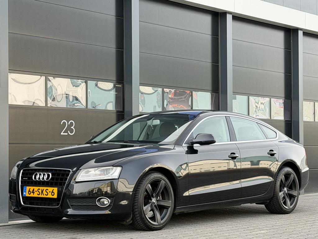 Audi A5 Sportback 2.0 TDI Leer Camera Xenon (bj 2010), 4 stoelen, Zwart, Leder, Bedrijf