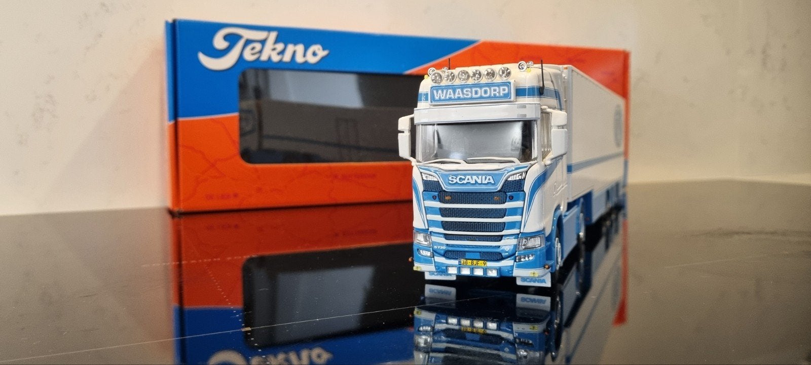 Tekno Scania Waasdorp vrachtwagen model, Overige merken, 1:32 tot 1:50, Ophalen of Verzenden, Zo goed als nieuw