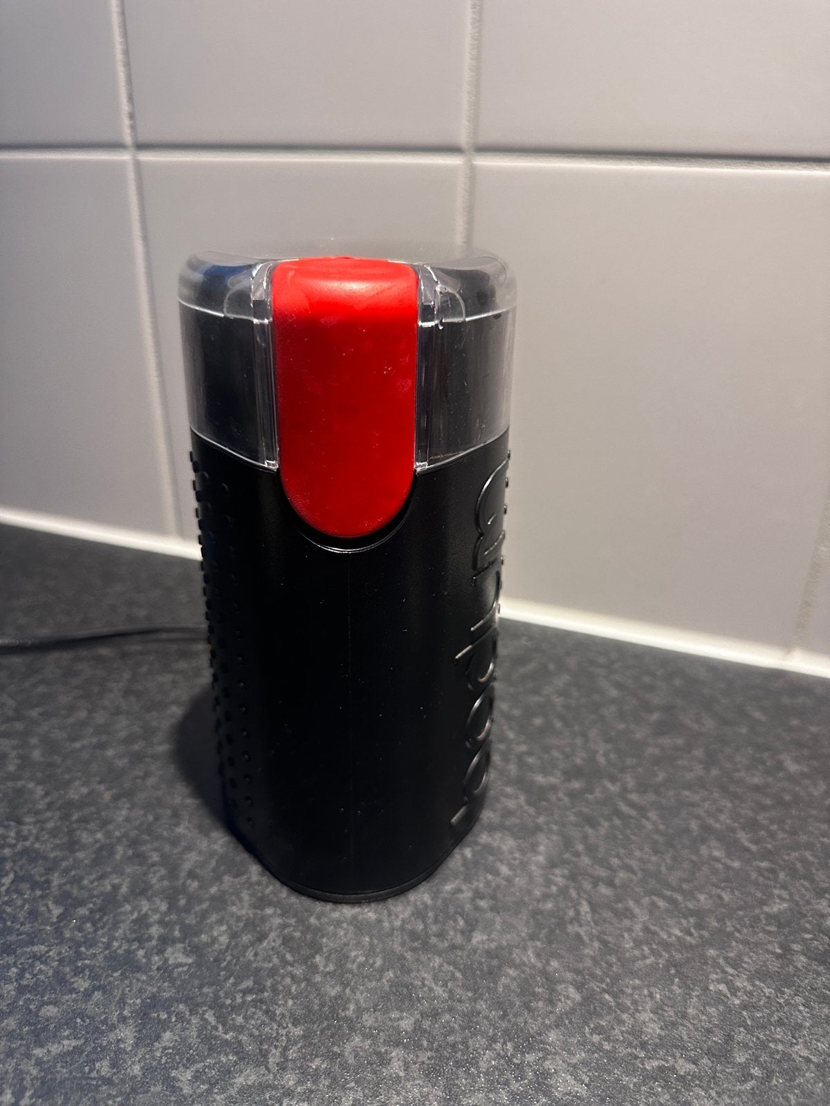Bodum Bistro Bonenmaler - Koffiemolen Zwart/Rood, Ophalen, Gebruikt