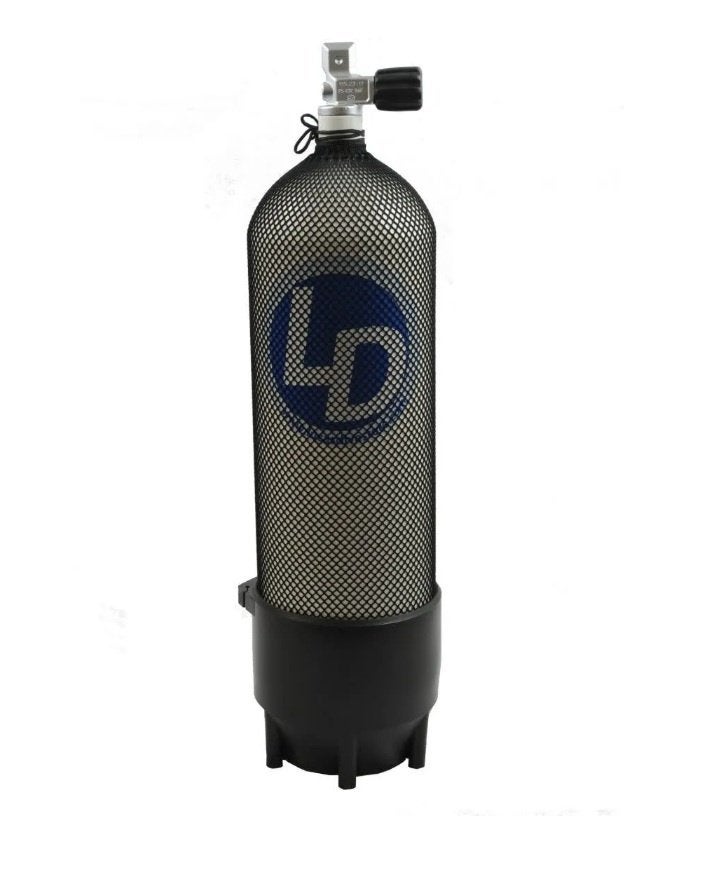 10 liter 232bar  staal  nieuw  (met kraan-net en voet), Ophalen of Verzenden, Nieuw, Duikfles