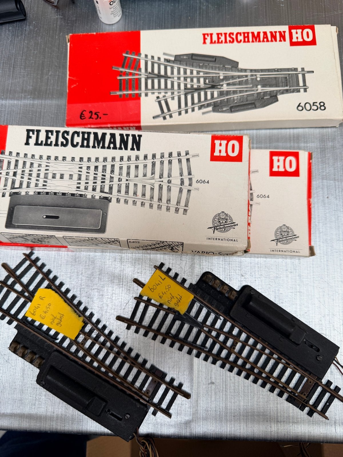 Fleischmann H0 Modellgleis Rails & Wissels - 55-delig, Gebruikt, Gelijkstroom, Fleischmann, Rails