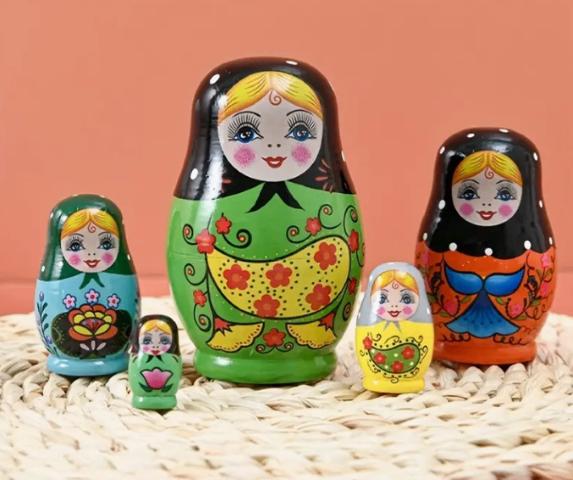 Matroesjka poppetjes hout, Ophalen of Verzenden, Nieuw