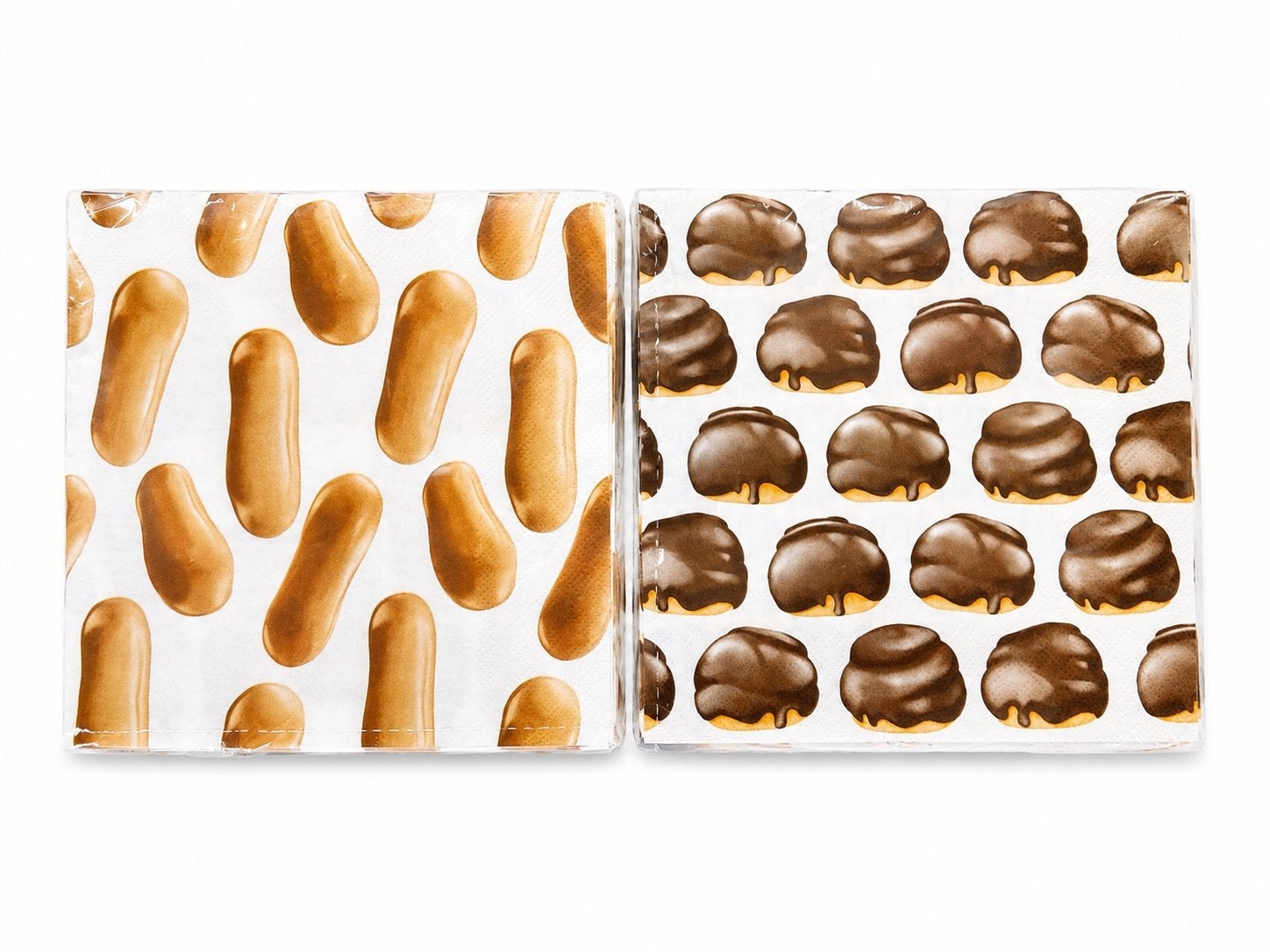 Servetten met lange vingers en chocolade zoenen print, Overige typen, Nieuw, Papier/karton, Ophalen of Verzenden