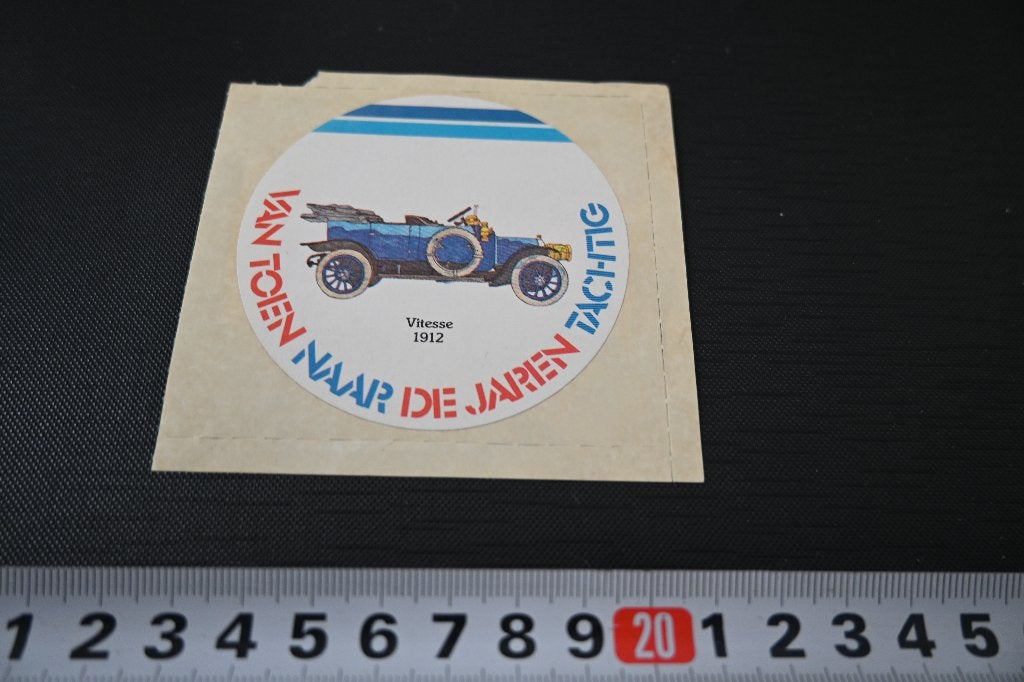 sticker Oldtimer Vitesse 1912 van toen naar de jaren tachtig, Ophalen of Verzenden, Zo goed als nieuw