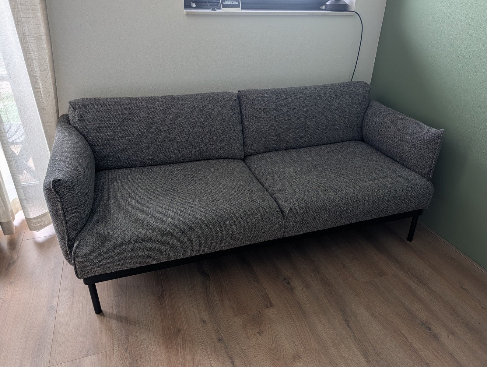 ÄPPLARYD - 2-sitter, grey / black, Huis en Inrichting, Ophalen, Zo goed als nieuw, Metaal, Modern
