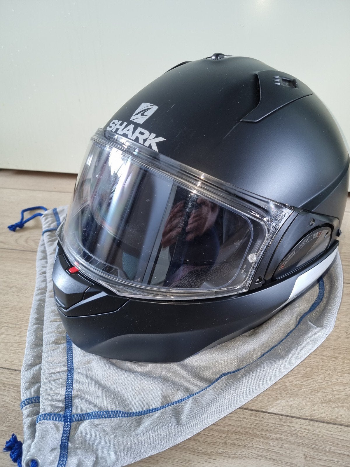 Shark Evo-One Systeemhelm Maat L - Mat Zwart, Ophalen of Verzenden, Tweedehands, Systeemhelm, Shark