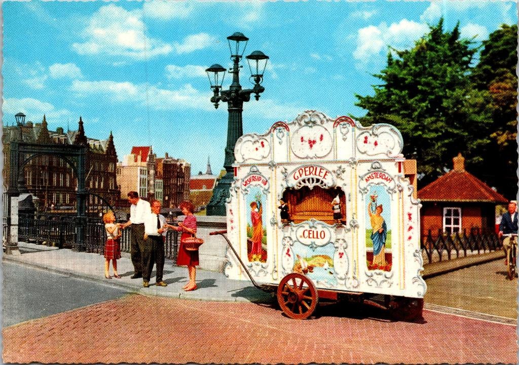 Draaiorgel Amsterdam - 8 ansichtkaarten, Verzenden, 1960 tot 1980, Ongelopen, Noord-Holland