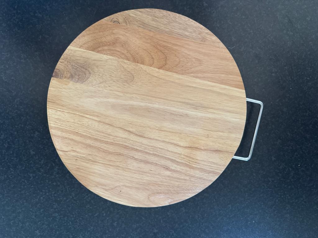 Draaiplateau serveerplank van hout, Huis en Inrichting, Keuken | Keukenbenodigdheden, Ophalen, Gebruikt, Hout, Snij-/serveerplank