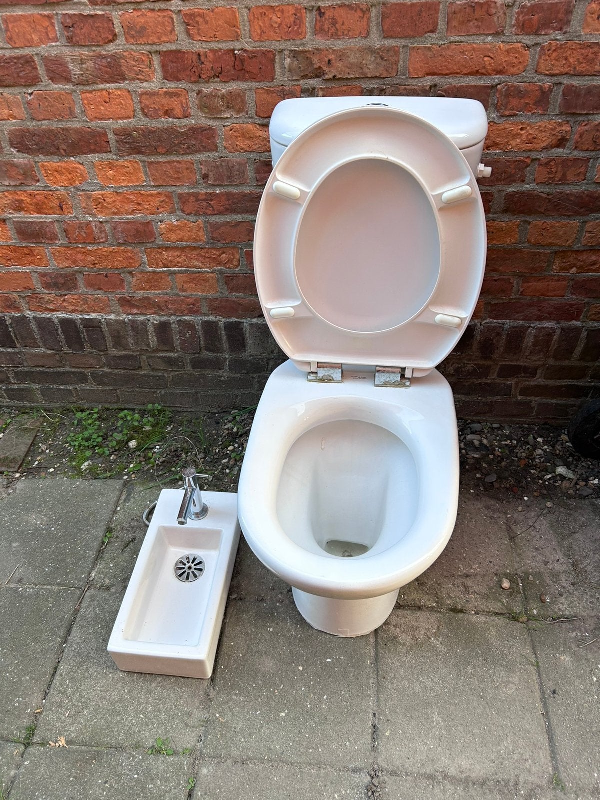 Wc pot en wasbakje toilet, Ophalen, Zo goed als nieuw, Toilet