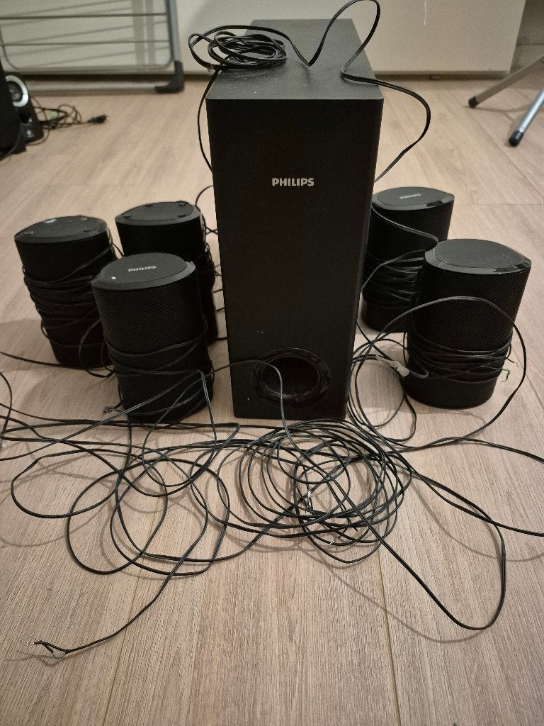 surround boxen set, Ophalen, Philips, Gebruikt, 70 watt of meer