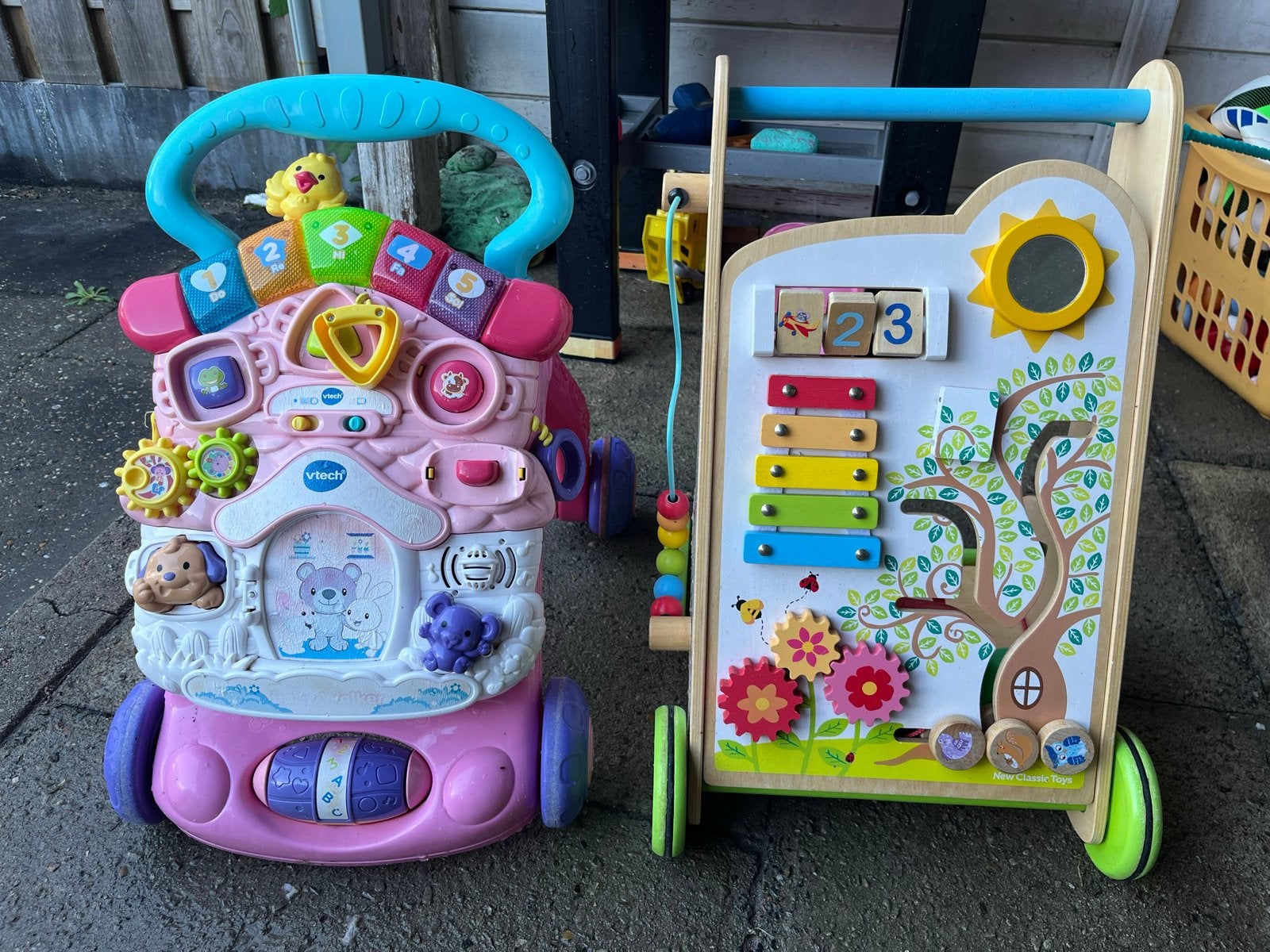 VTech Baby Walker & Houten Loopwagen met Muziek, Ophalen, Gebruikt, Overige typen, Met licht