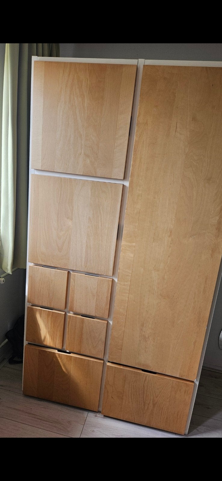 Kledingkast met planken, lades en hangruimte, Huis en Inrichting, Ophalen, Met lade(s), Gebruikt, 100 tot 150 cm