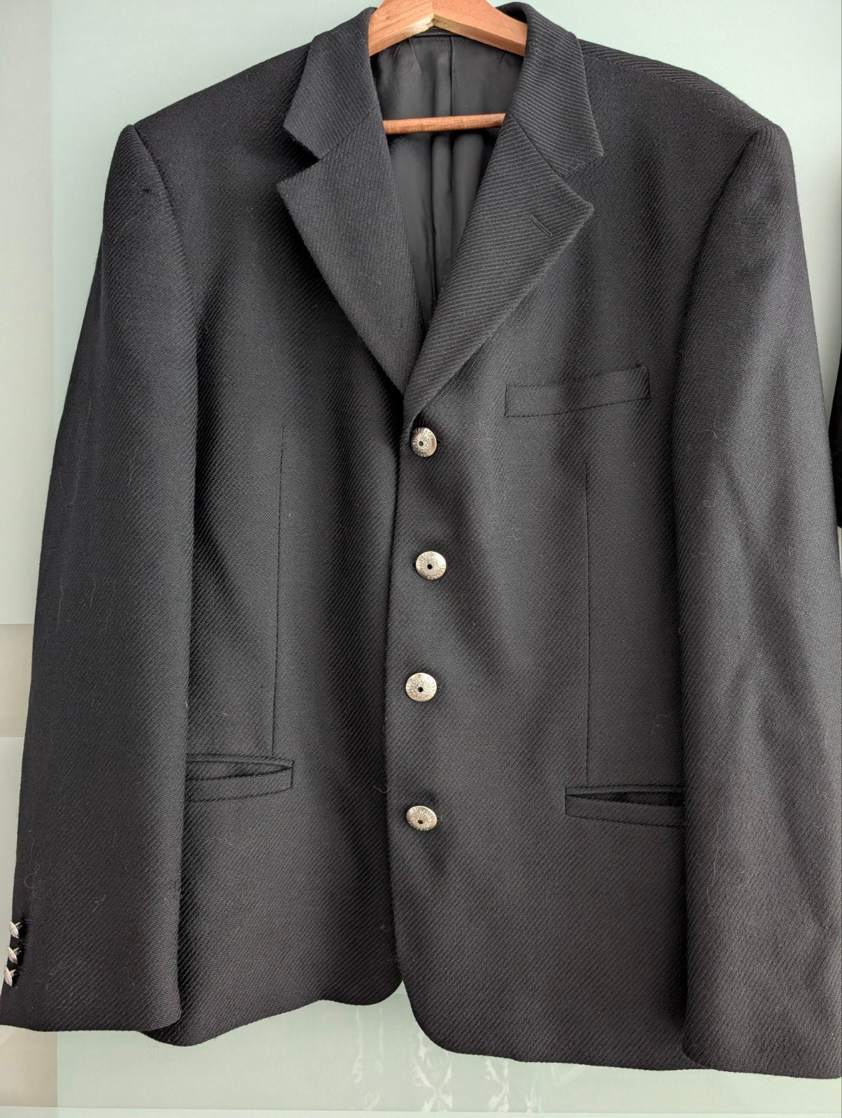 Versace Classic V2 Blazer Zwart Maat 52/54 (L), Kleding | Heren, Kostuums en Colberts, Maat 52/54 (L), Zwart, Ophalen of Verzenden