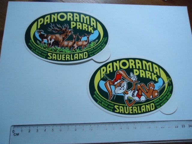 sticker oud Panorama park wild dierenpark dierentuin zoo, Verzenden, Zo goed als nieuw, Bedrijf of Vereniging