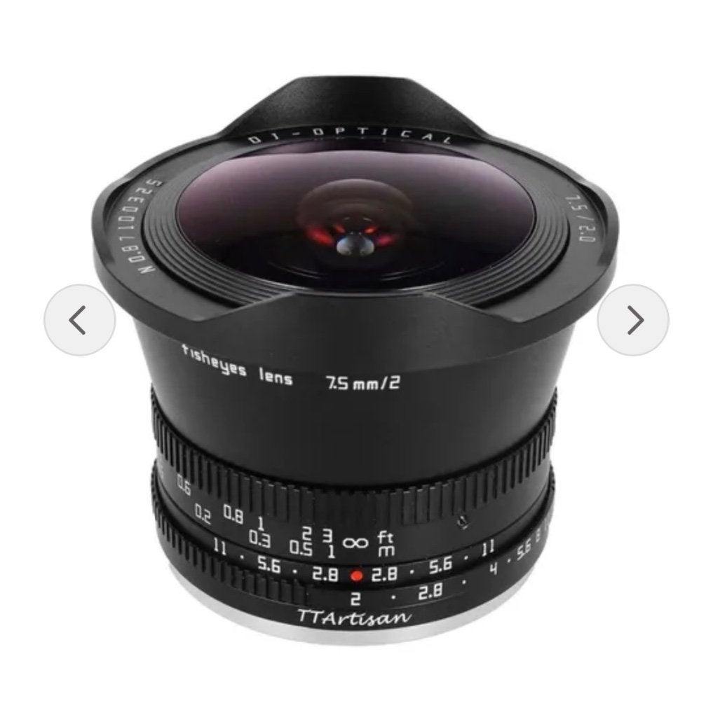 TTArtisan APS-C 7,5mm F/2.0 Fuji X-mount zwart, Ophalen, Nieuw, Groothoek Fisheye-lens