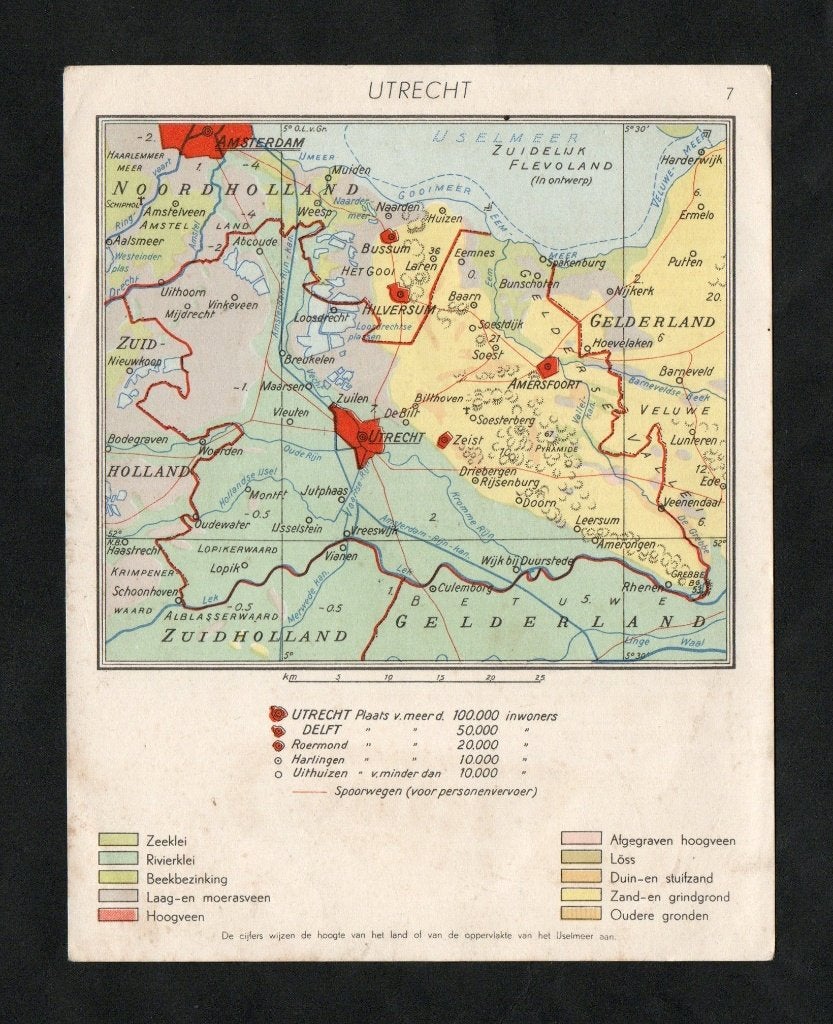 Provinciekaartje Utrecht Pepermunt Amersfoort Zeist., Ophalen of Verzenden