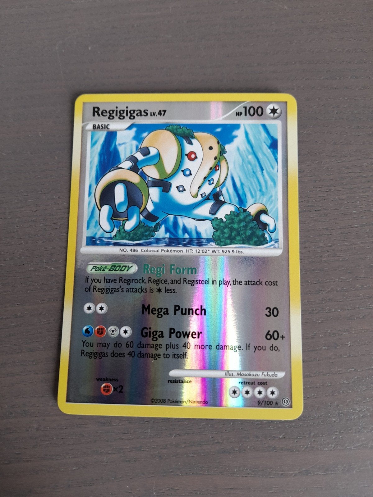 Stormfront 9/100 regigigas reverse, Ophalen of Verzenden, Gebruikt, Losse kaart, Foil