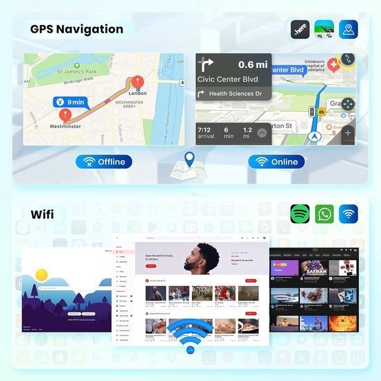 Android Car Radio – Autoradio – Multimedia Systeem, Hobby en Vrije tijd, Overige Hobby en Vrije tijd, Nieuw, Verzenden