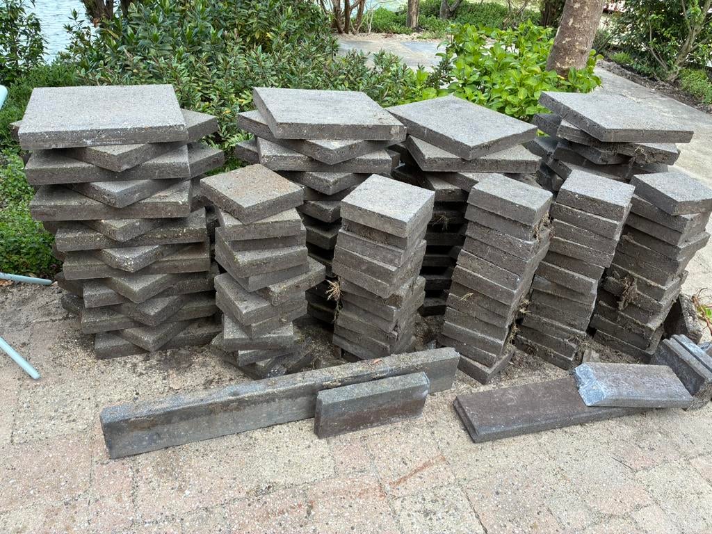 Tegels tuin, Ophalen, Gebruikt, 5 tot 10 m², Beton