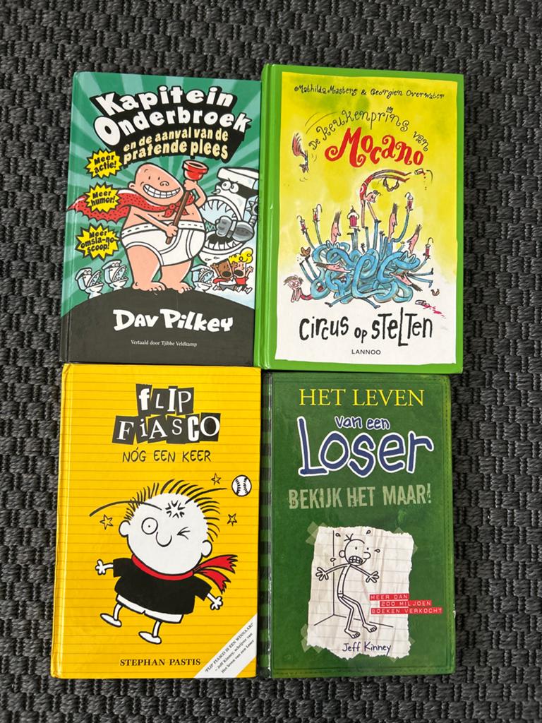 Leuke kinderboeken: Kapitein Onderbroek, Flip Fiasco, Loser, Ophalen, Zo goed als nieuw, Fictie