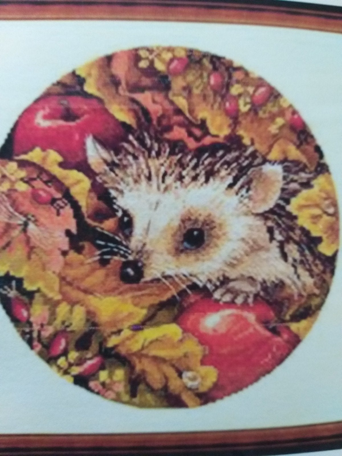Borduurpakket  Egel met appels, Verzenden, Nieuw, Handborduren, Borduurpakket