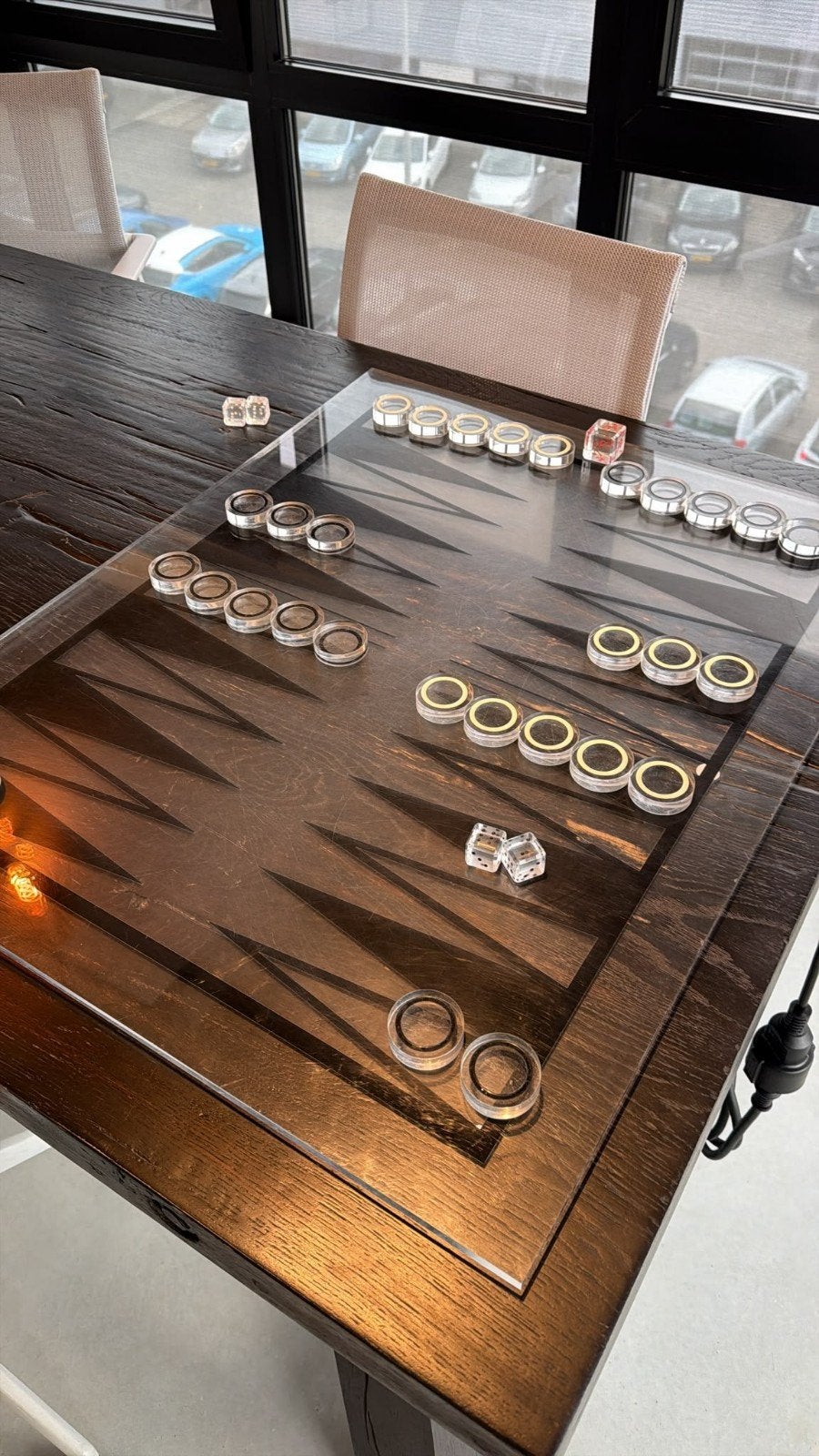 Backgammon spel. Ligt in Amsterdam, Ophalen of Verzenden, Zo goed als nieuw