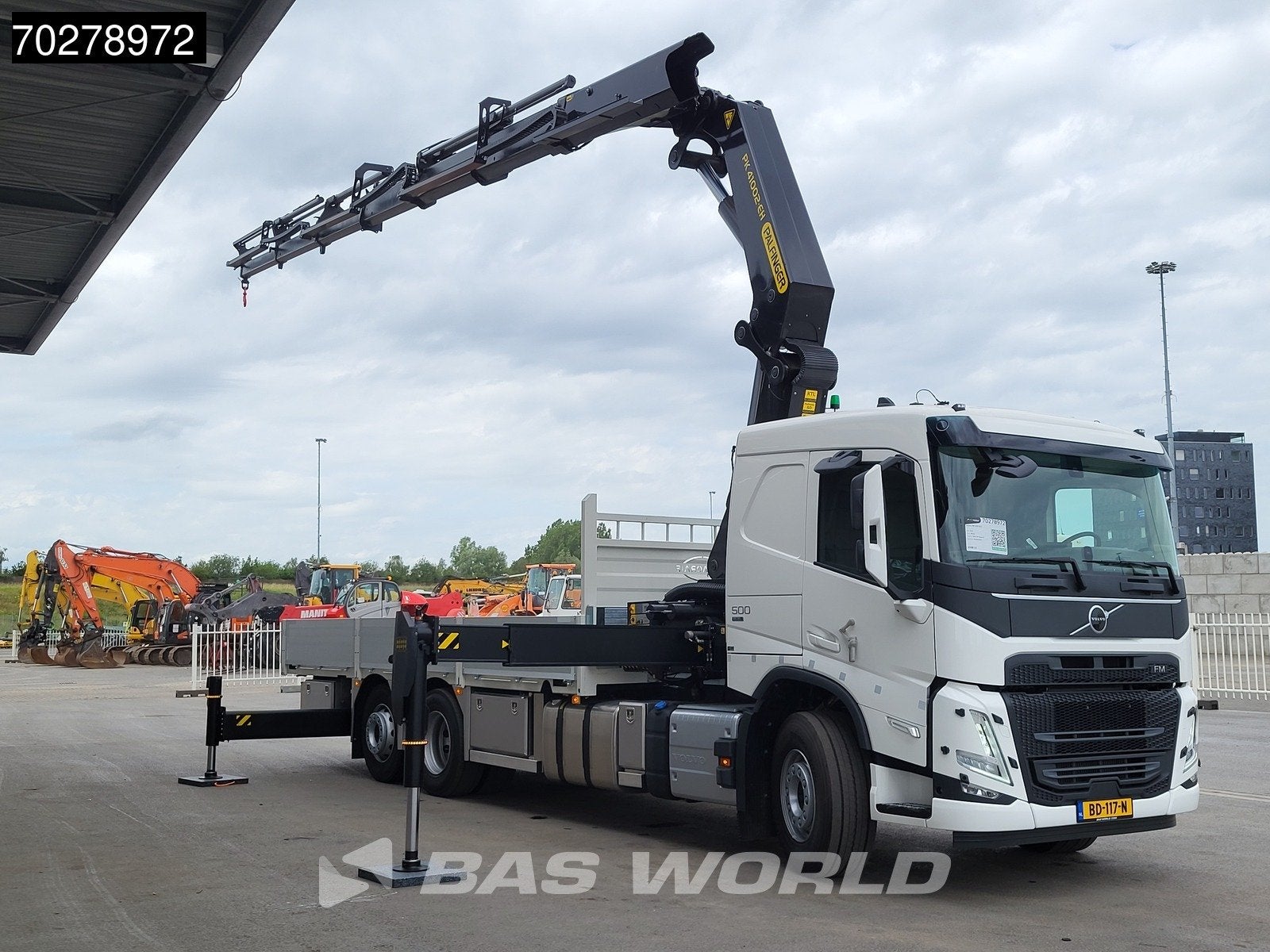 Volvo FM 500 6X2 NEW NL-Truck Palfinger PK41002 EH Crane Kra, Automaat, Stof, Euro 6, Wit