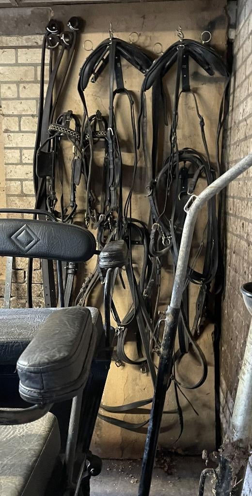 Compleet  zwart tweespantuig paard, Ophalen, Gebruikt, Overige soorten