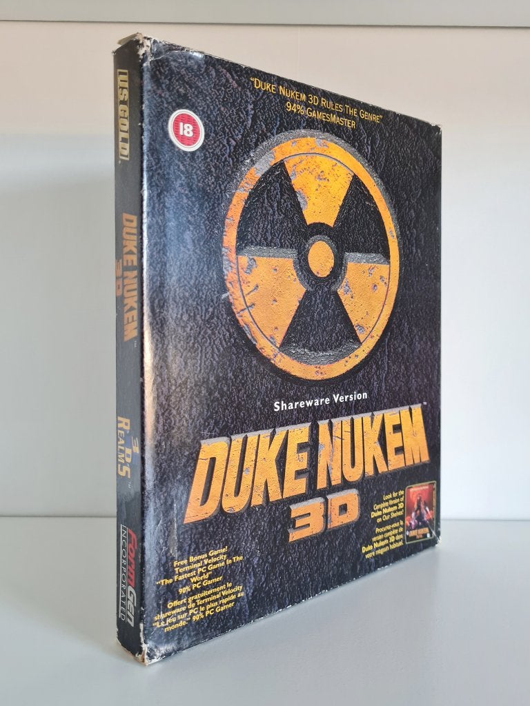 Duke Nukem 3D (Shareware) - PC Big Box, Spelcomputers en Games, Games | Pc, Gebruikt, Shooter, 1 speler, Vanaf 18 jaar, Verzenden