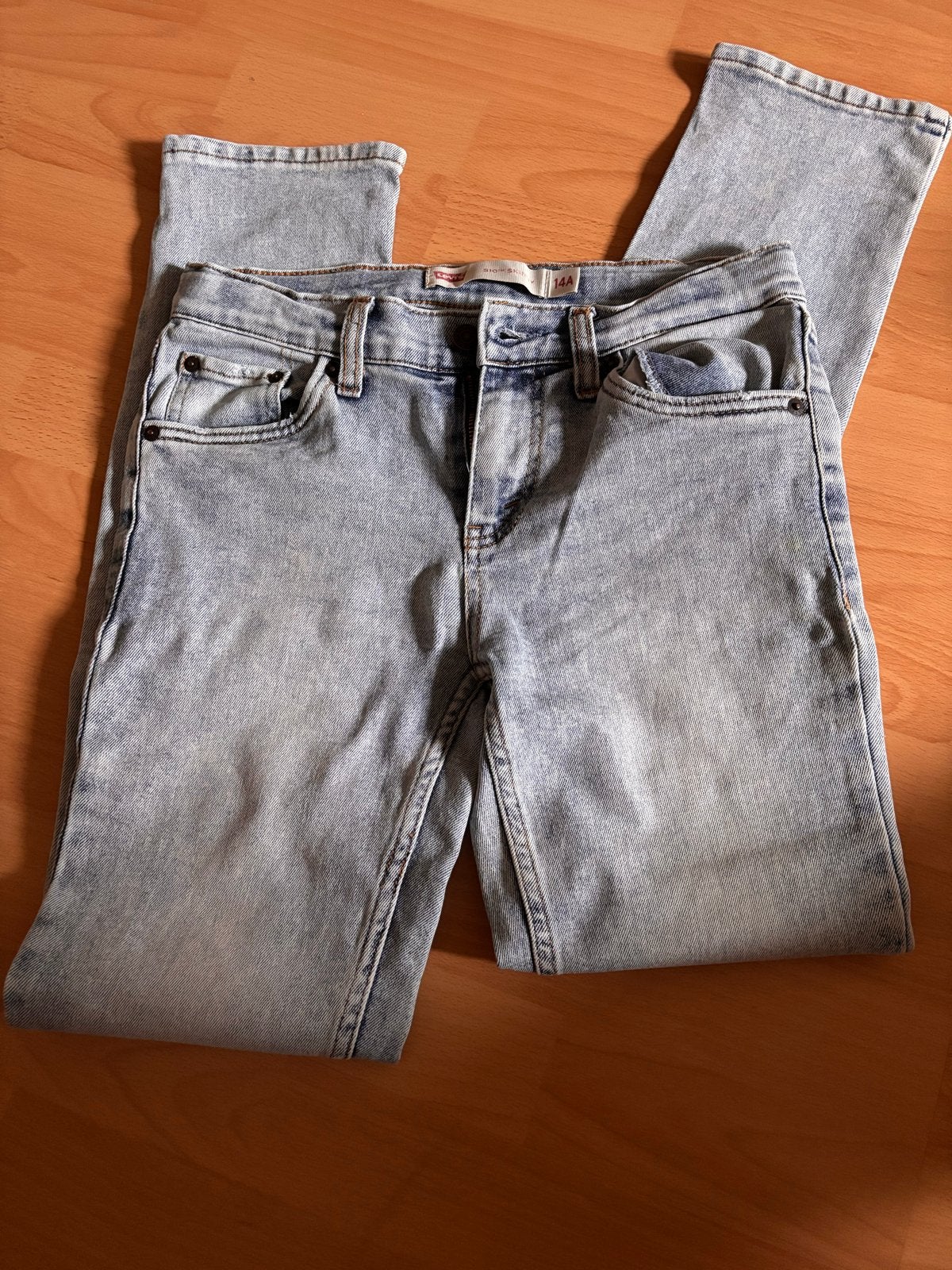 Levi's 510 Skinny Jeans - Lichtblauw - Maat 14A, Ophalen of Verzenden, Zo goed als nieuw, Jongen of Meisje, Broek