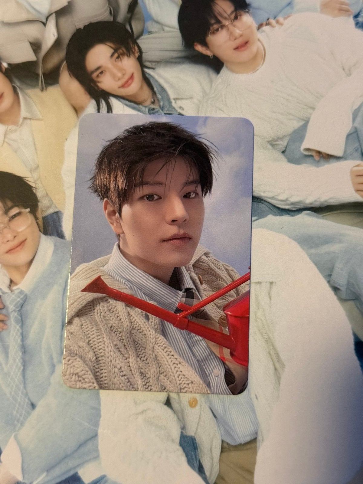 Stray Kids Seungmin photo card over the rain, Ophalen of Verzenden, Zo goed als nieuw, Foto of Kaart