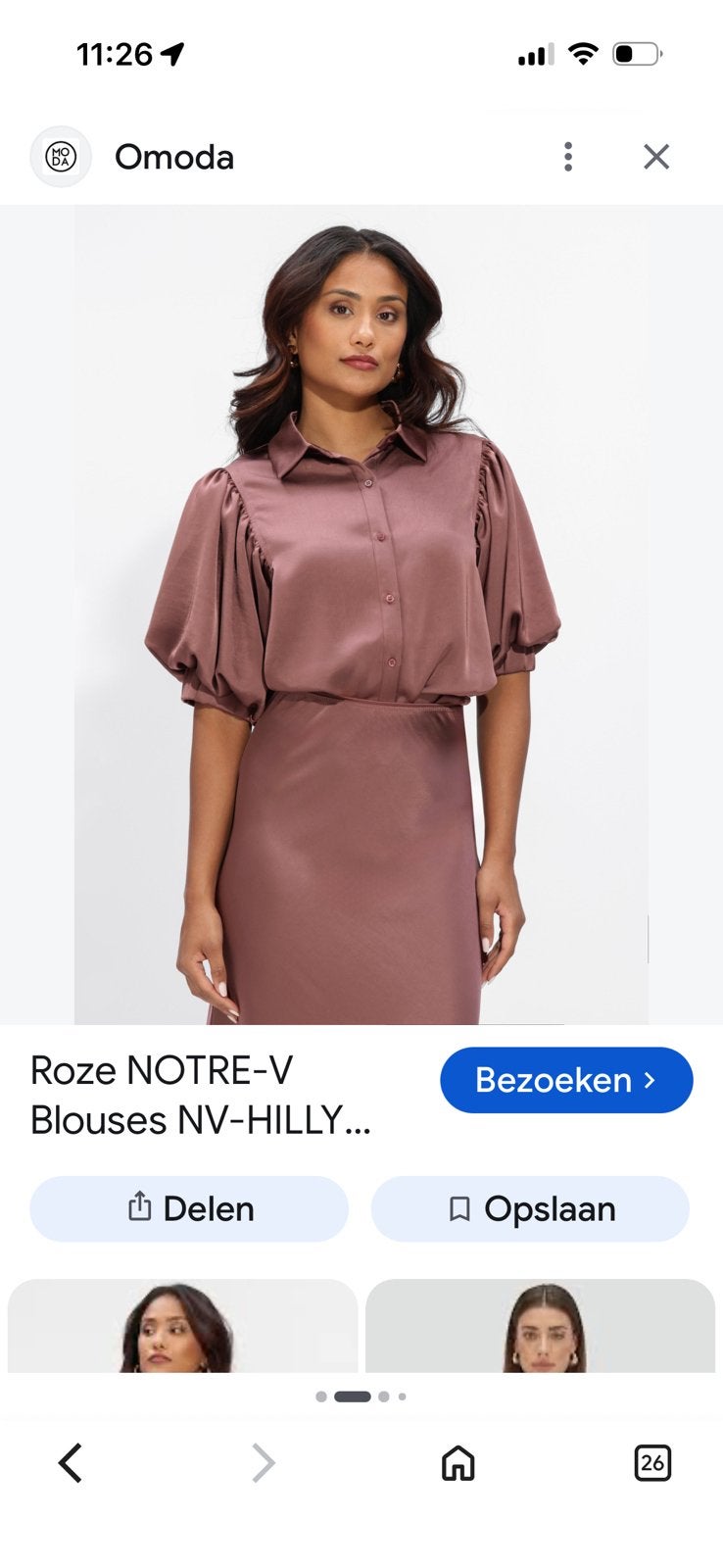Z.g.a.n. blouse van NotreV, Ophalen of Verzenden, Zo goed als nieuw, Maat 42/44 (L), Paars