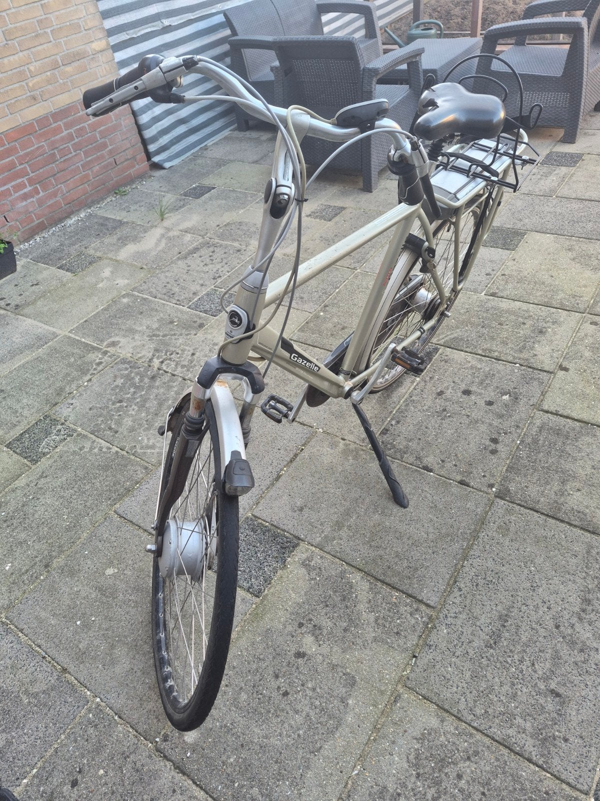 Gazelle elektrische herenfiets - opknapper, Fietsen en Brommers, Ophalen, Gebruikt, Gazelle