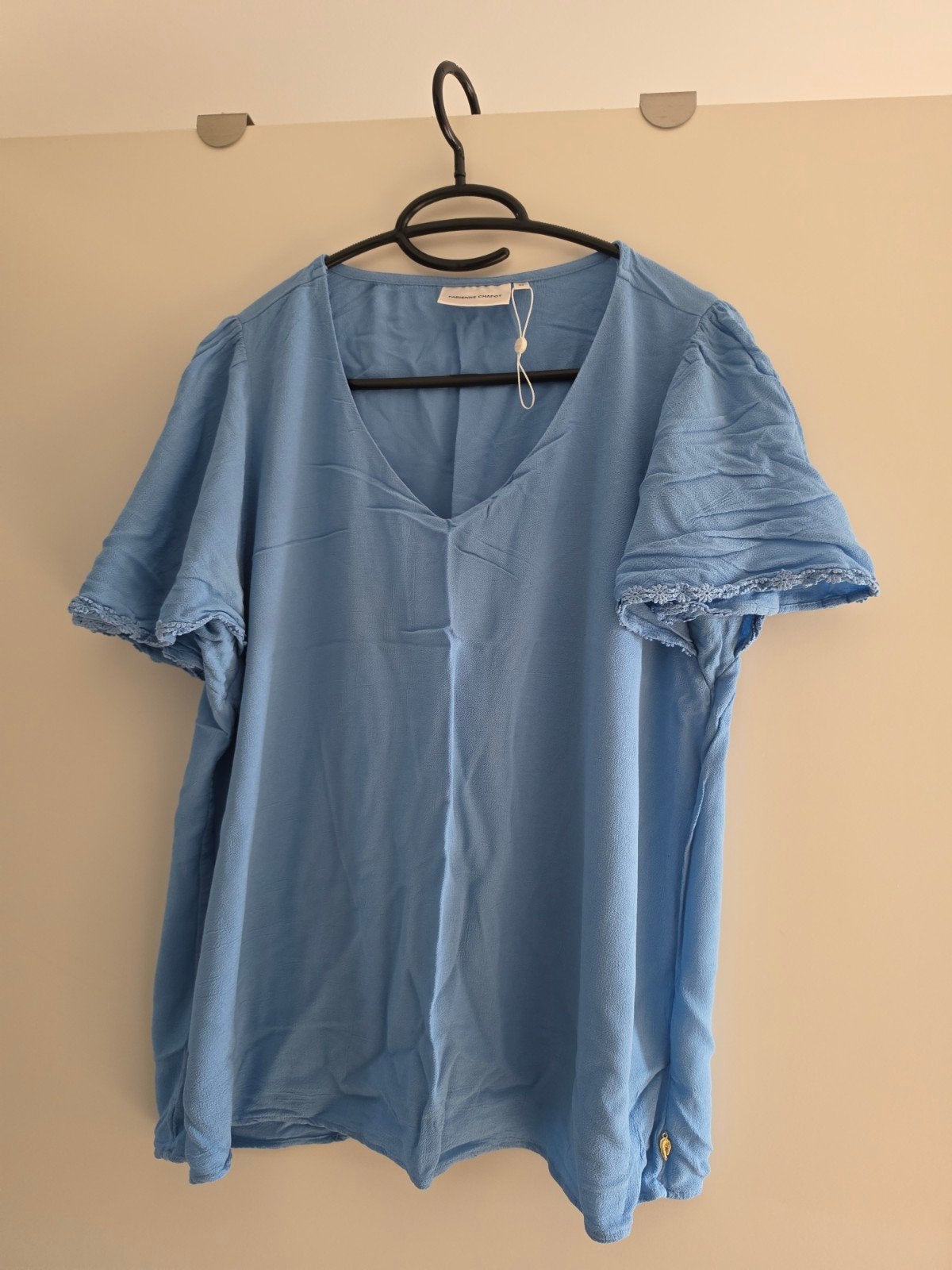 Blauwe top van fabienne chapot, maat 38, Maat 38/40 (M), Blauw, Ophalen of Verzenden, Gedragen
