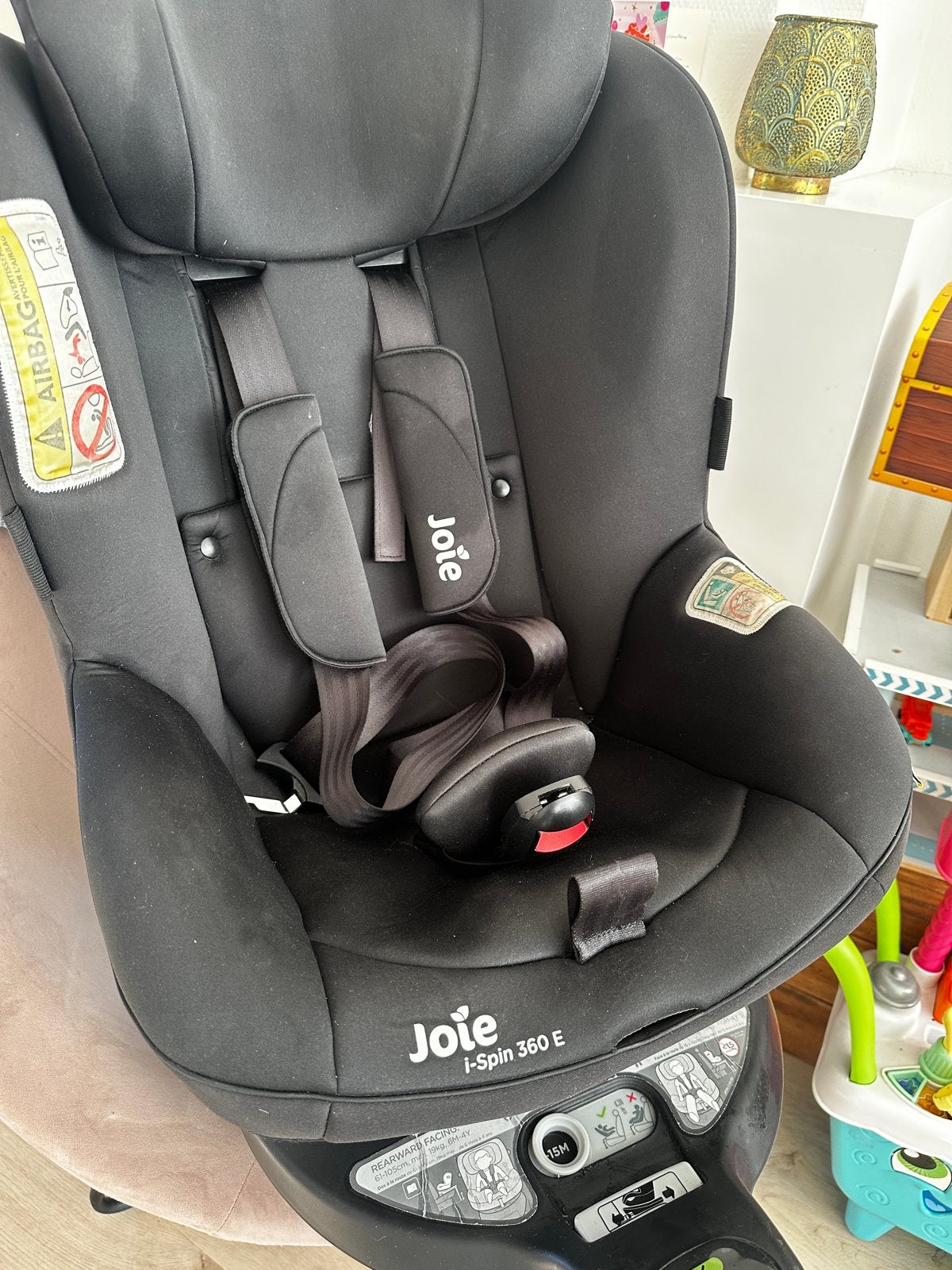 Joie i-Spin 360 E autostoel - Zwart, Kinderen en Baby's, Gebruikt, 0 t/m 18 kg, Zijbescherming, Isofix