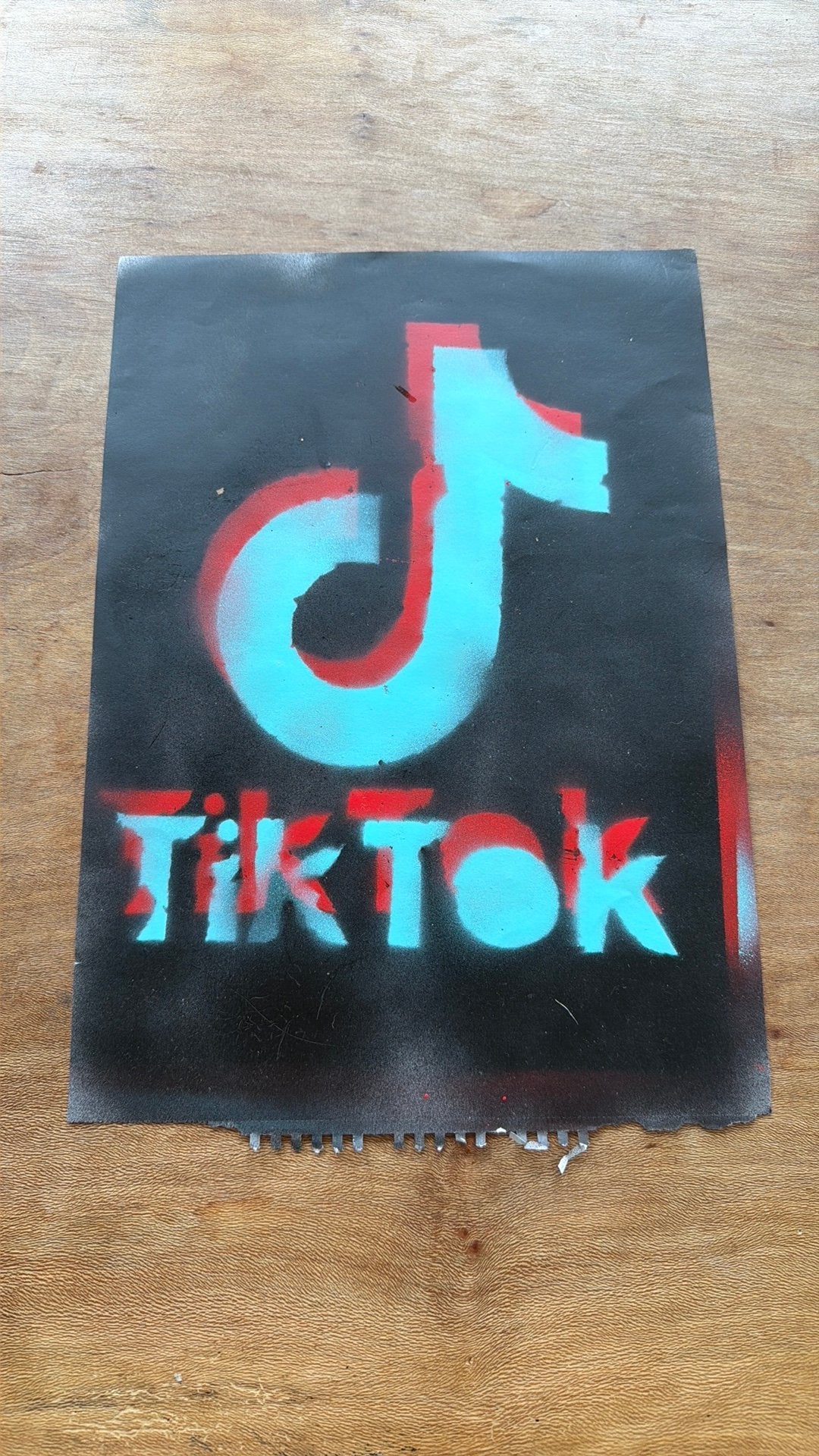 Tiktok poster van graffiti, Ophalen, Rechthoekig Staand, Nieuw, A1 t/m A3