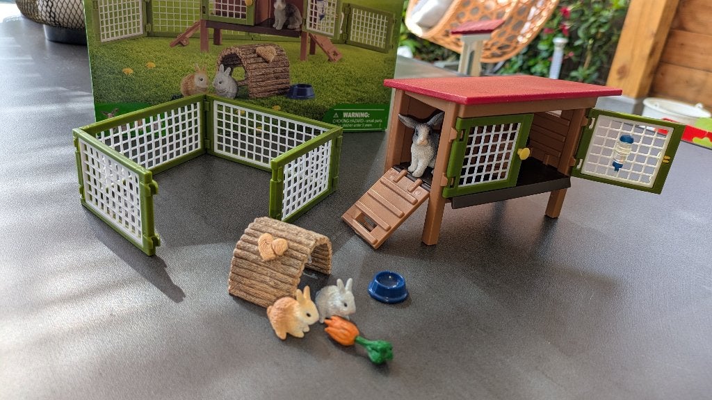 schleich FARM WORLD Speelfigurenset - Konijnenhok, Verzamelen, Ophalen of Verzenden, Zo goed als nieuw