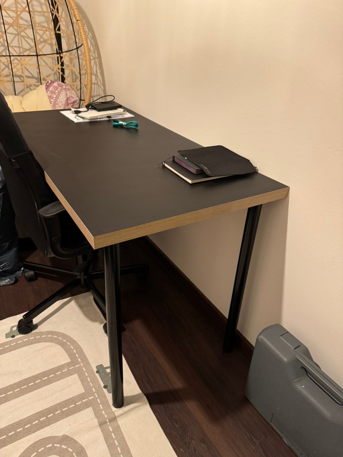 Bureau zwart, Huis en Inrichting, Ophalen, Zwart, Scandinavisch, Hout