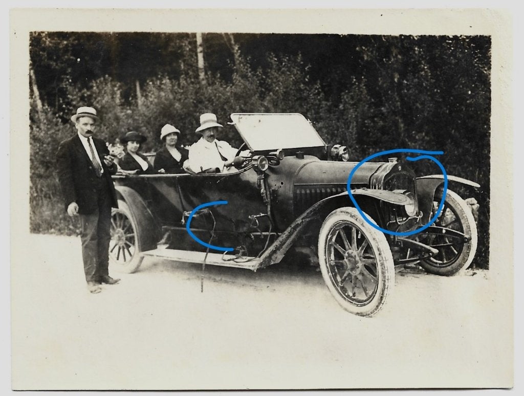 De Dion Bouton automobiel Frans foto voiture hoed, Verzenden, Foto, Zo goed als nieuw, Voor 1940