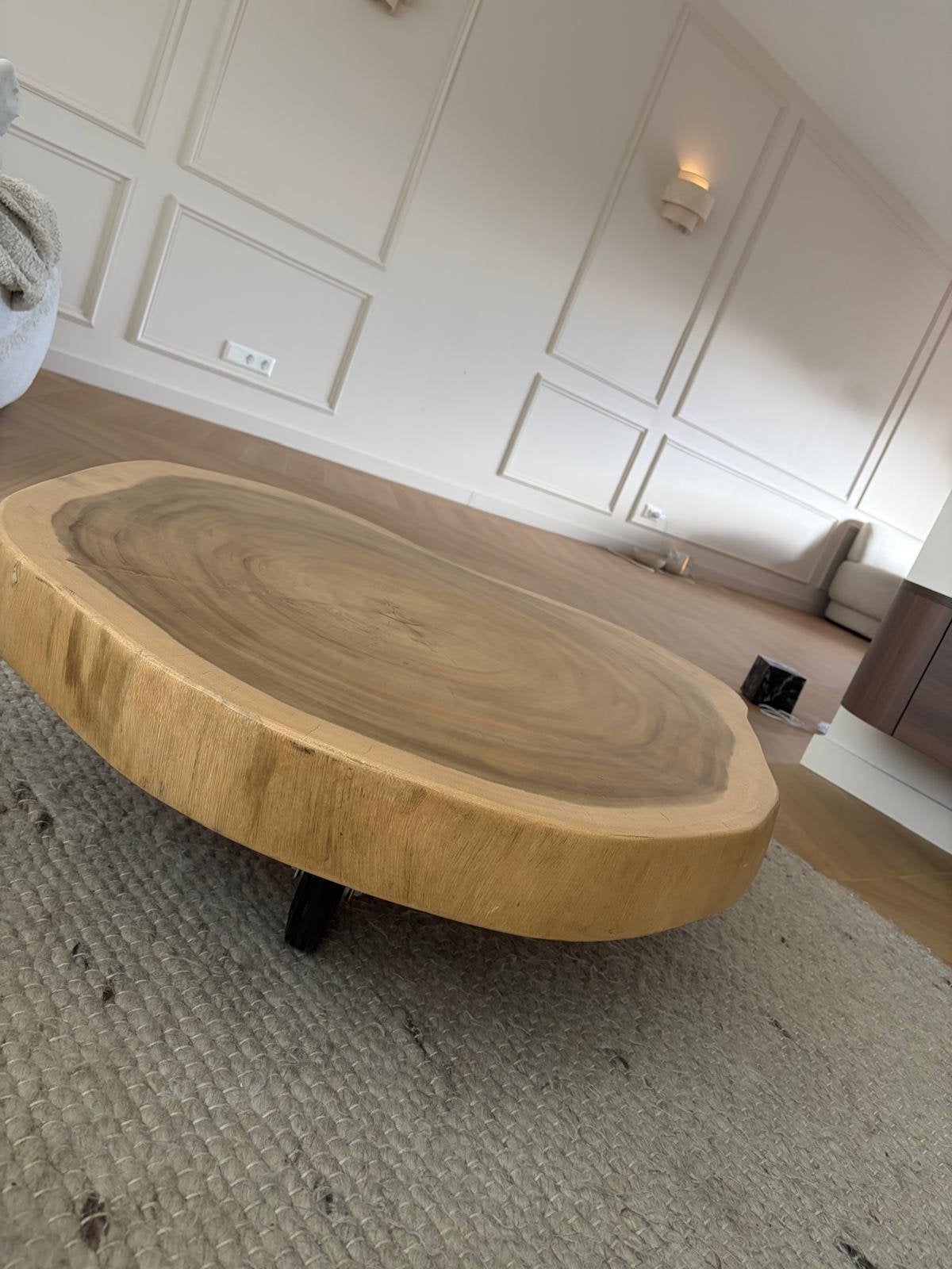 Salontafel van Suar hout, Gebruikt, 100 tot 150 cm, Overige vormen, 5 – 50