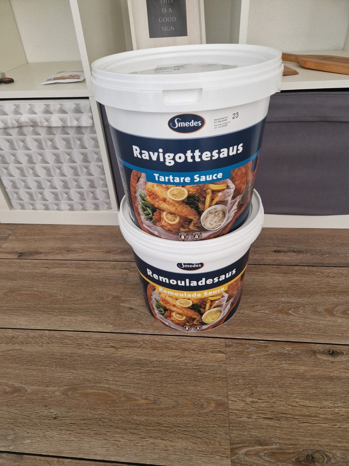 ravigottesaus en remouladesaus, Ophalen, Wit