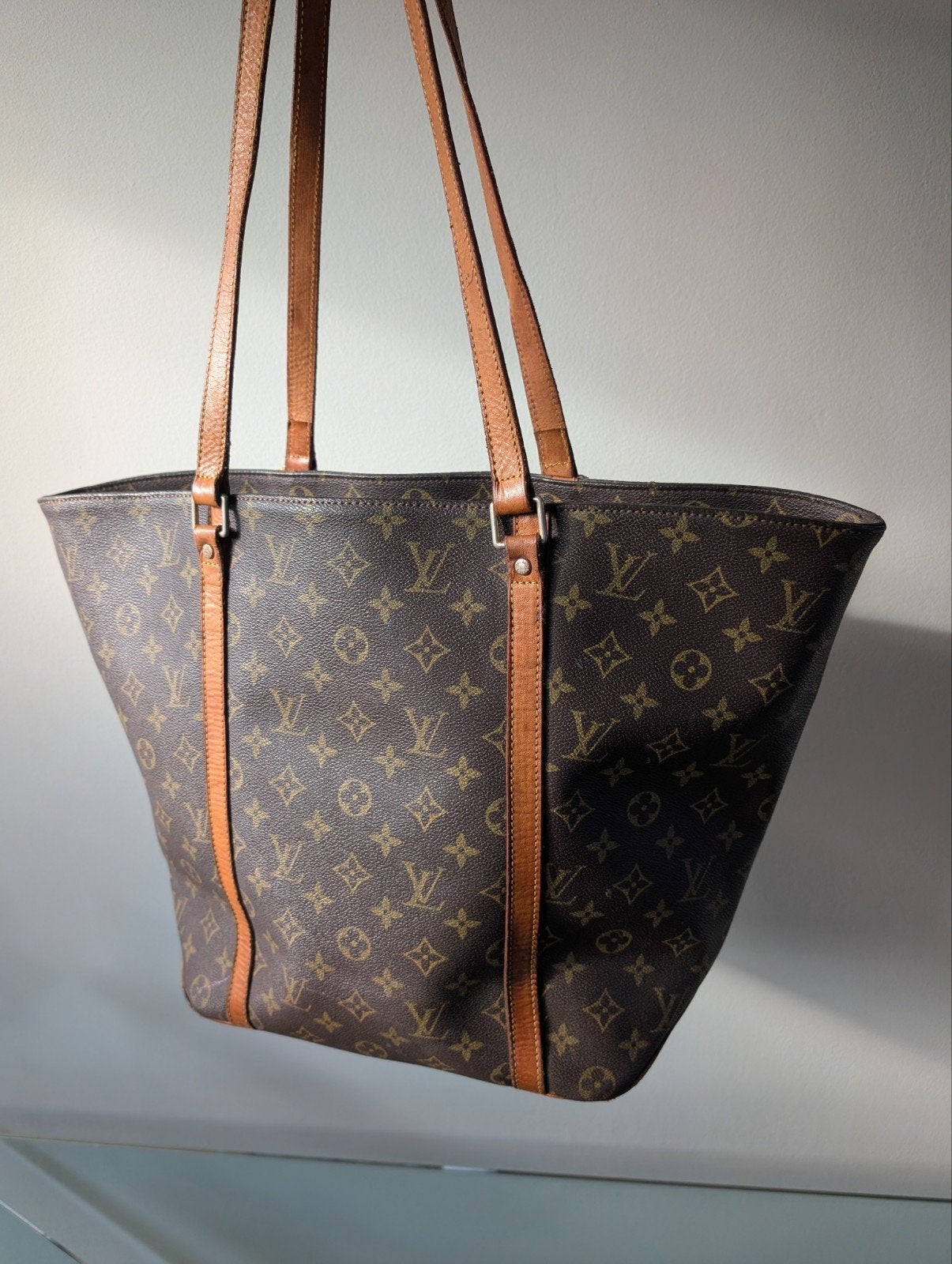 Vintage Louis Vuitton Sac Monogram Schoudertas, Ophalen of Verzenden, Gebruikt, Bruin, Schoudertasje