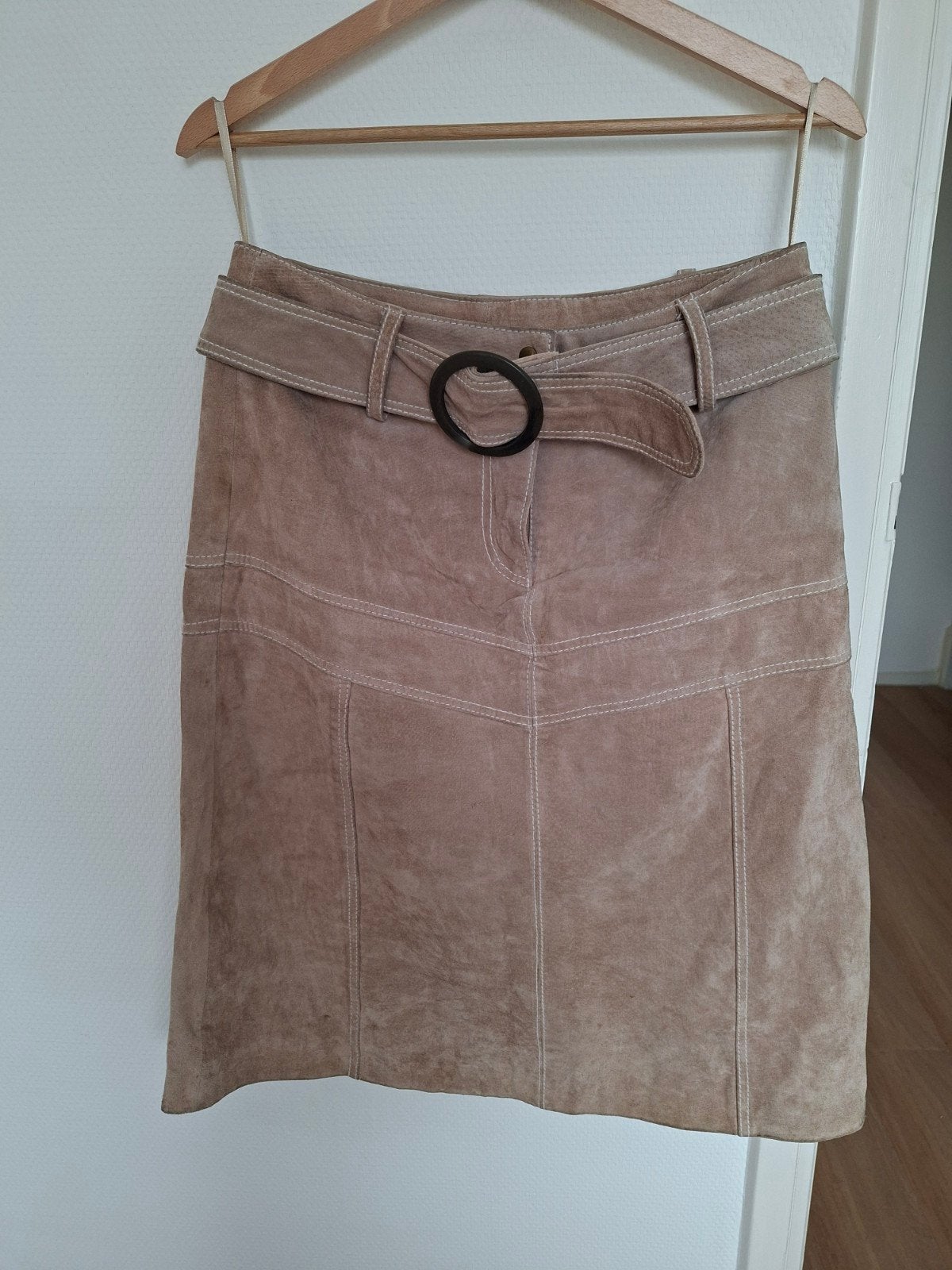 Mooie suède rok,  38, Pauw/Purdey stijl!, Maat 38/40 (M), Fransa, Ophalen of Verzenden, Zo goed als nieuw