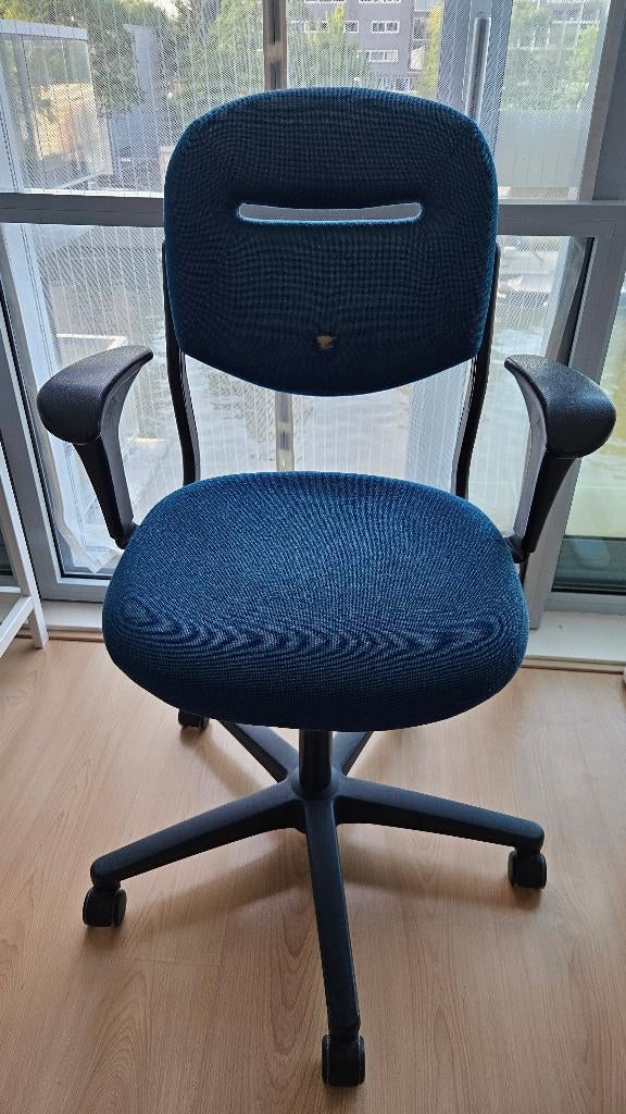 Bureaustoel, Ophalen, Gebruikt, Blauw, Bureaustoel