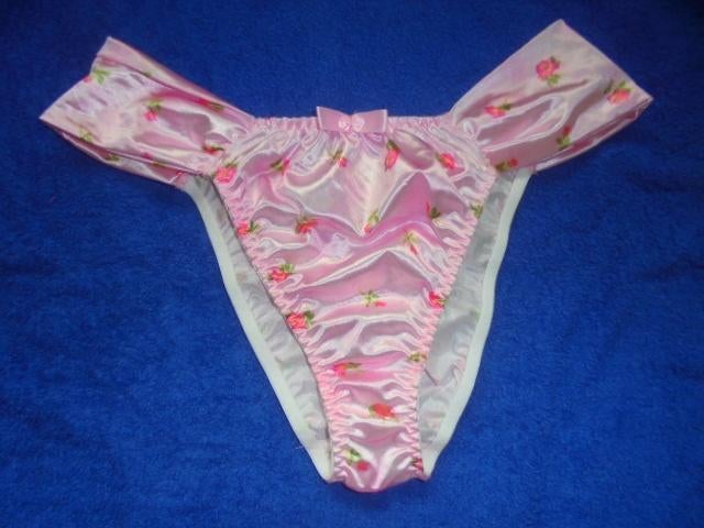 satijn slipje (kan ook voor de heren), Verzenden, Roze, Slip